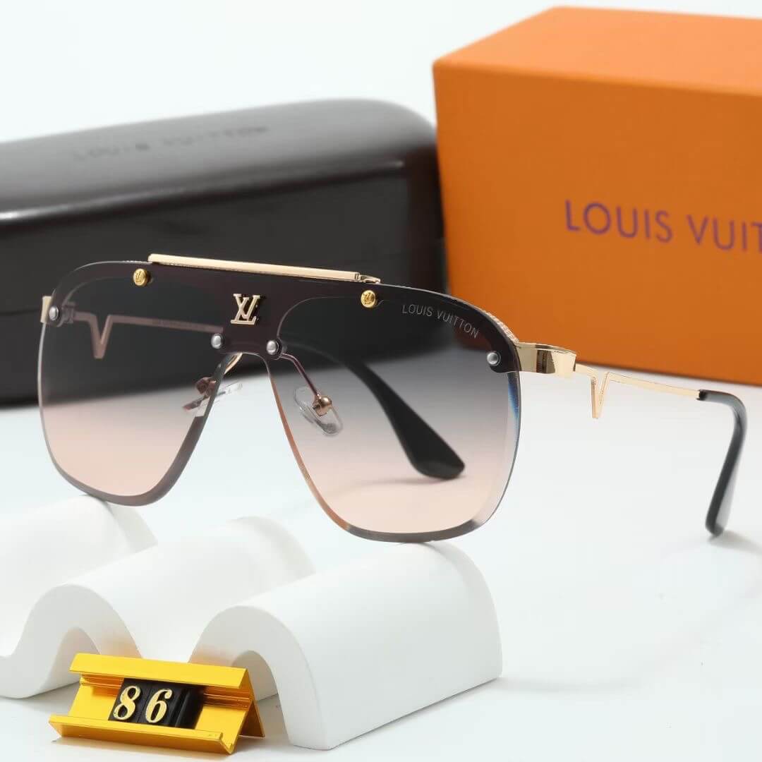 Frameless Metal Letter Sunglasses