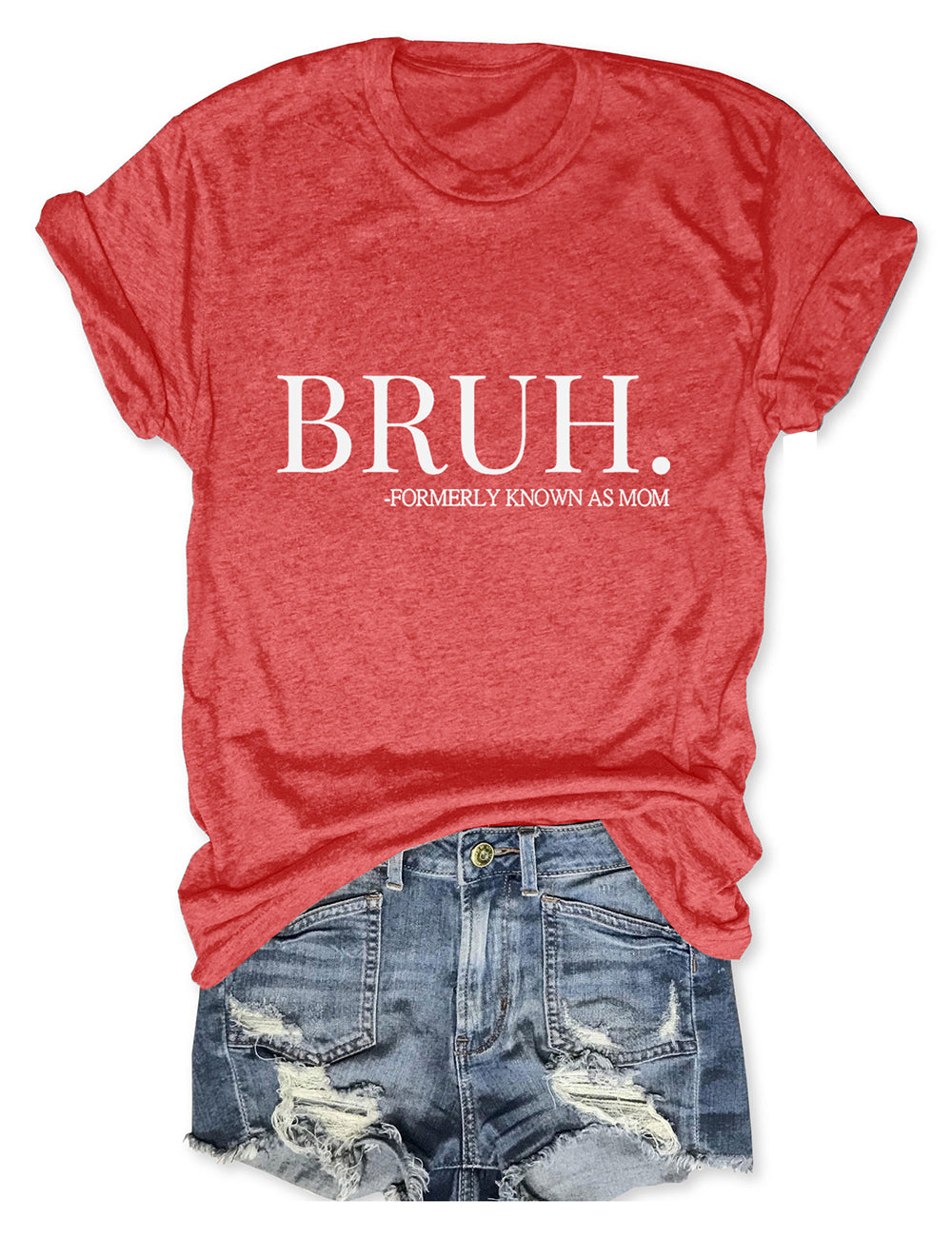 Mama Mommy Mom Bruh Red Graphic Tee