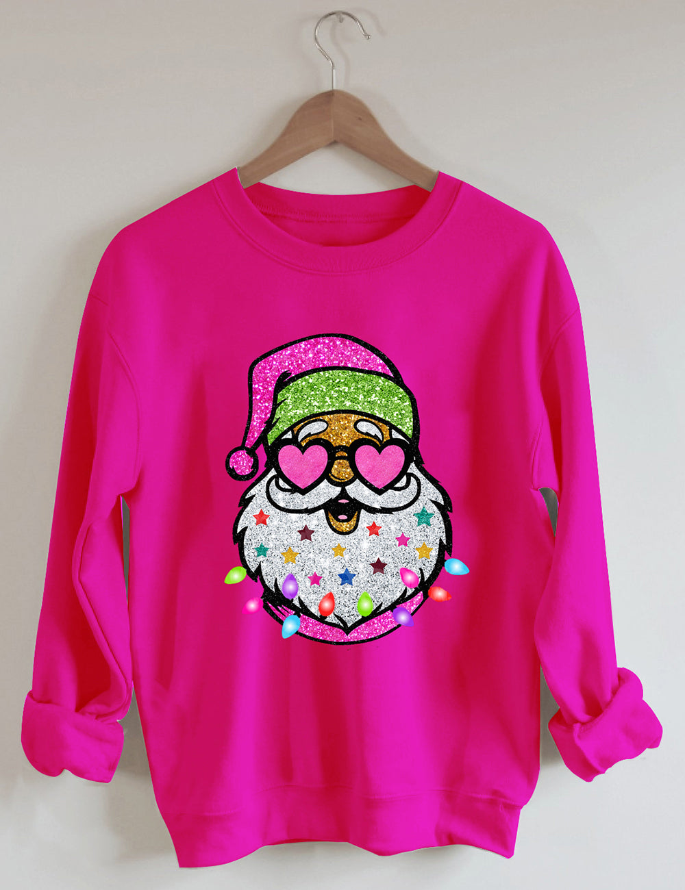 Santa With Sunglasses Christmas Sweatshirt