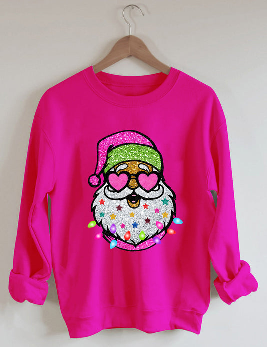 Santa With Sunglasses Christmas Sweatshirt