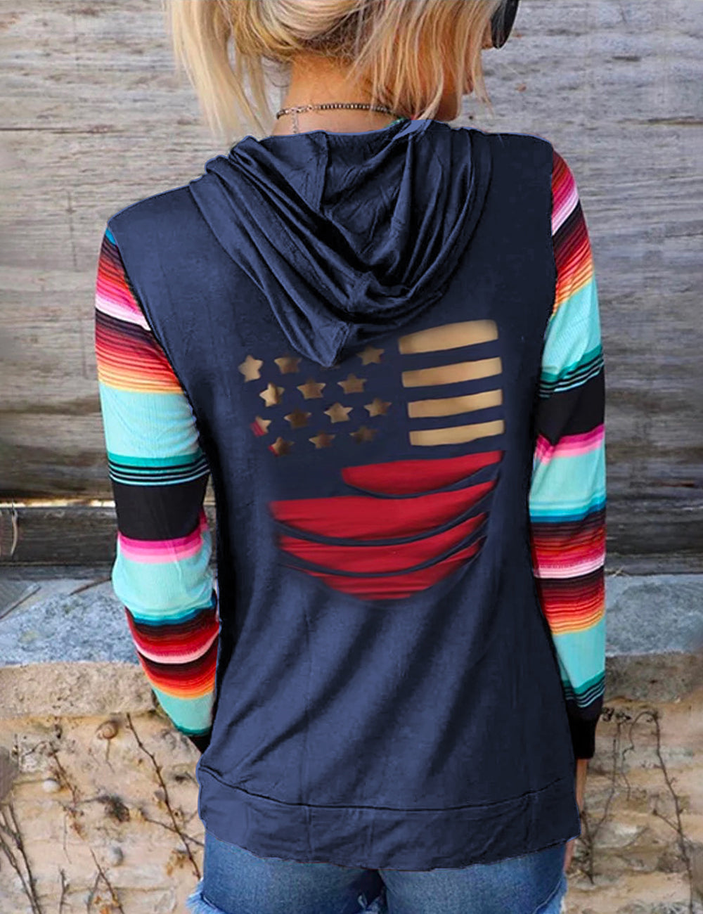 USA Stripe Hoodie