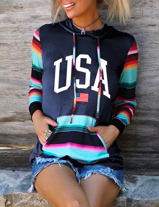 USA Stripe Hoodie