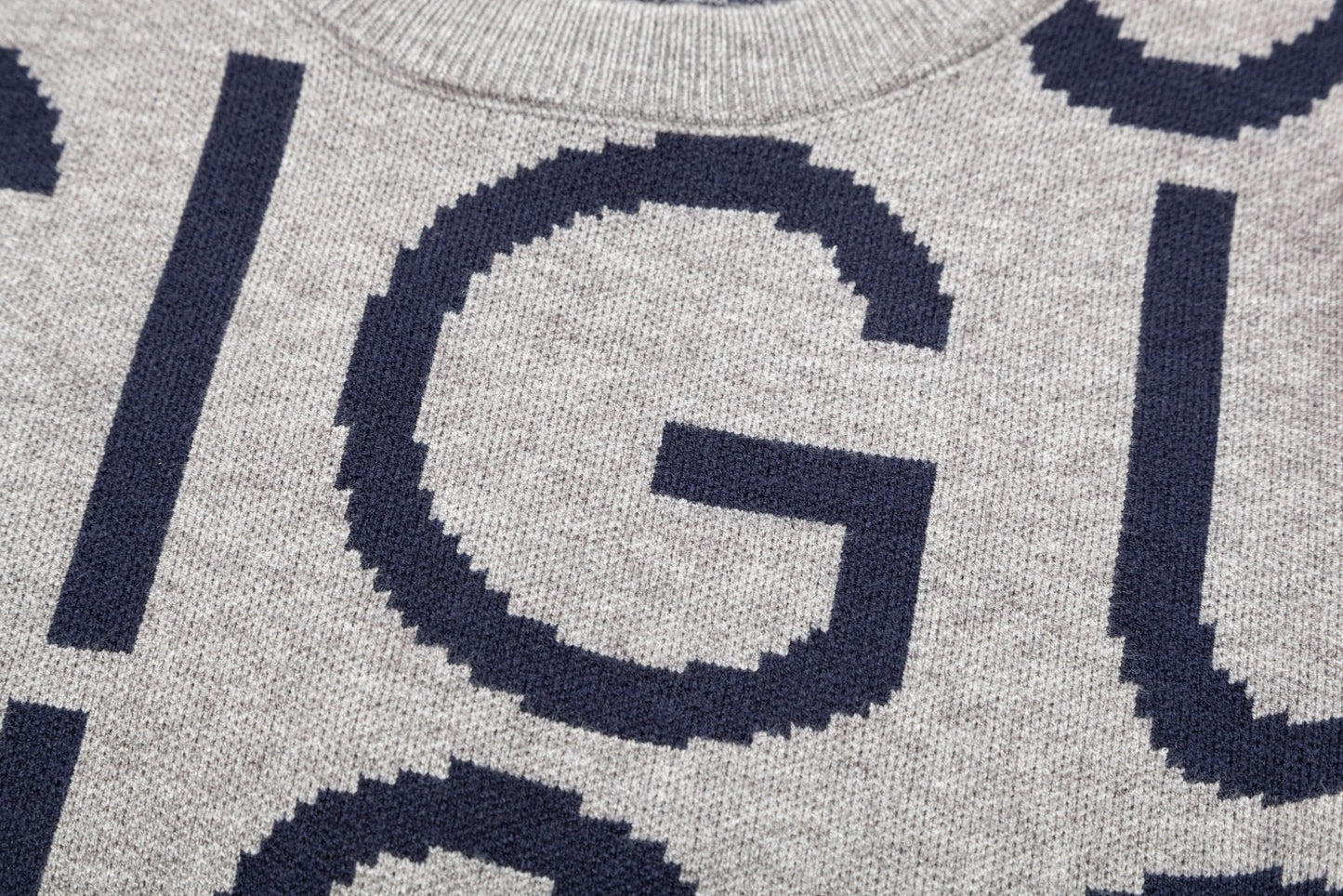 Lettering Knitted Sweater