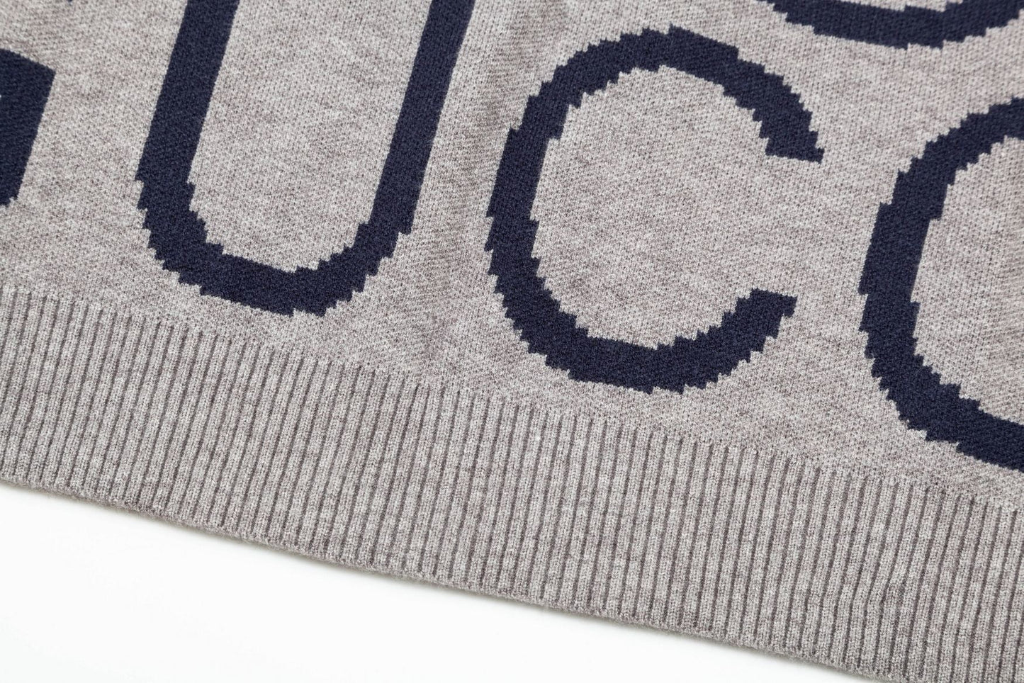 Lettering Knitted Sweater