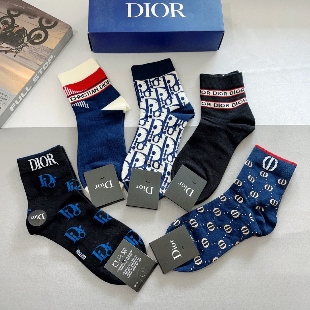 Blue Letters Socks