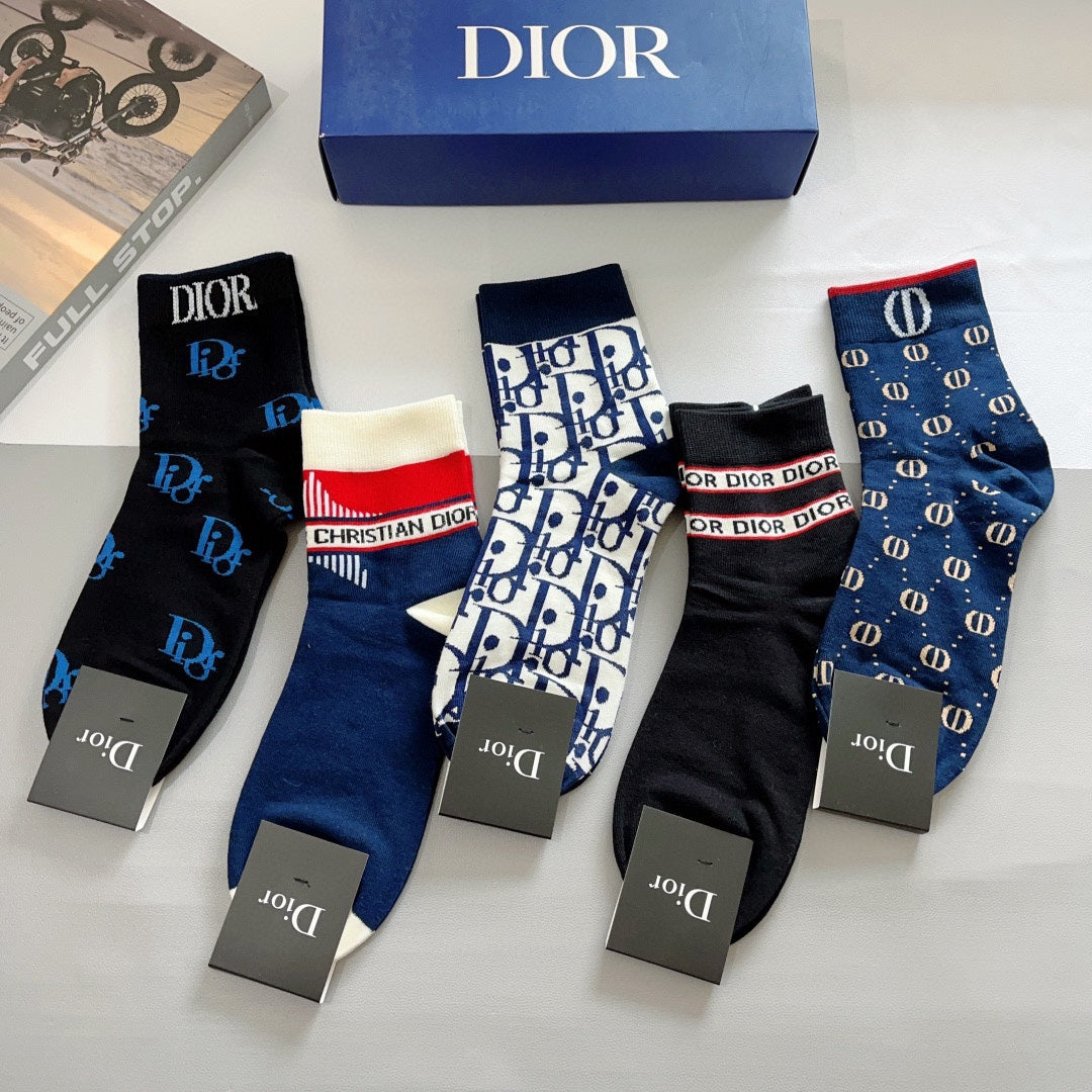 Blue Letters Socks