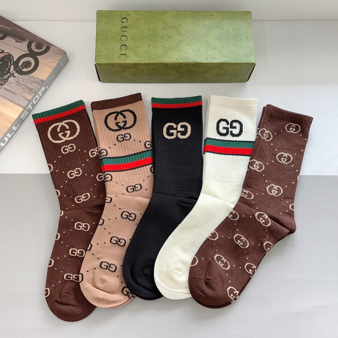 Multicolor Double G Socks