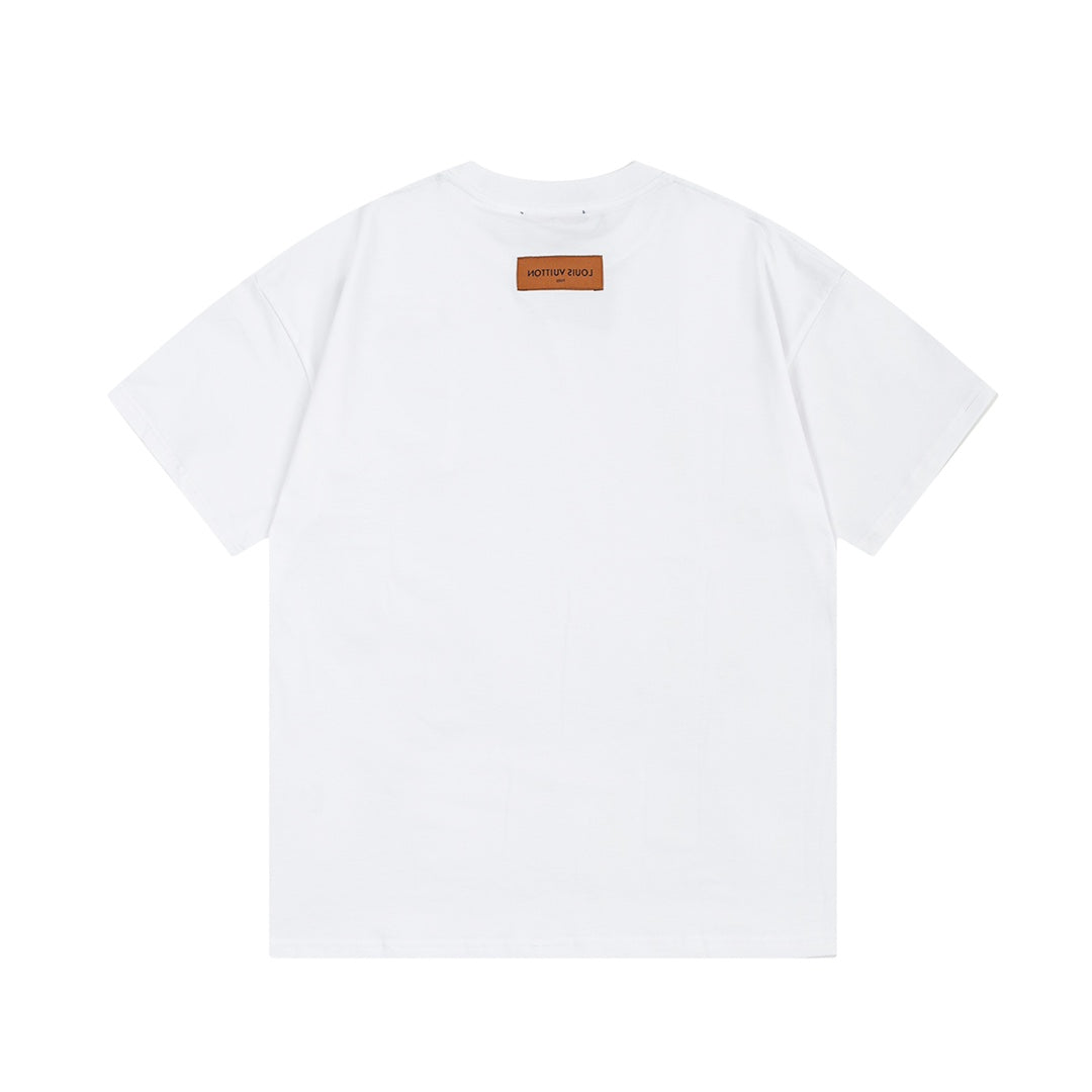 Pocket Reverse Letter Print  T Shirt